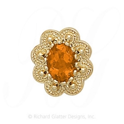 GS086 CIT - 14 Karat Gold Citrine Slide 